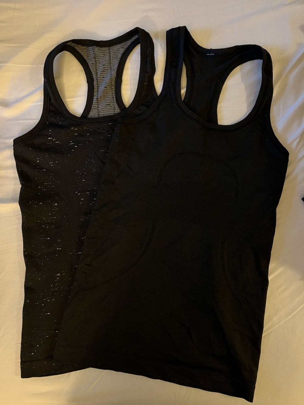 lululemon athletica swiftly tech Black Racerback Tank Tops (Pair)